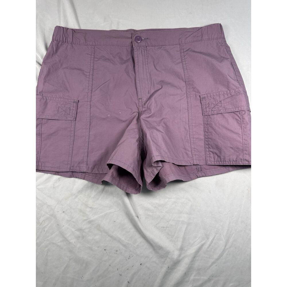 Levi Strauss Signature Cargo Shorts Women’s Large Purple Utility Casual - Picture 2 of 11